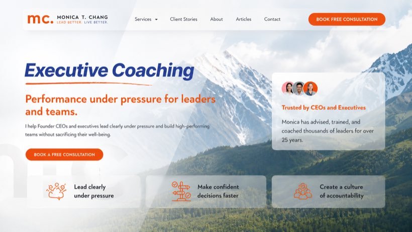 Monica T Chang — Brand & site project by AG WebWorx