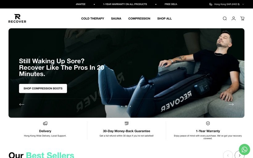 Recover Asia — website built by AG WebWorx